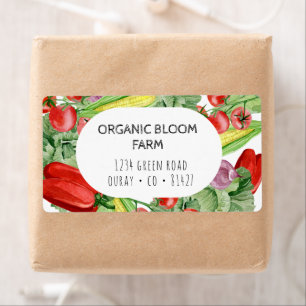 Vegetable farm watercolor Shipping Address Label