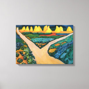 Vegetable Fields by August Macke, Vintage Fine Art Canvas Print
