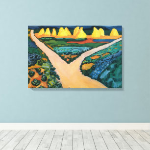 Vegetable Fields by August Macke, Vintage Fine Art Canvas Print