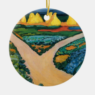 Vegetable Fields by August Macke, Vintage Fine Art Ceramic Tree Decoration