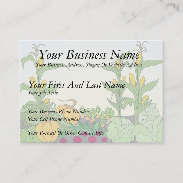 Vegetable Garden Business Card (Front)