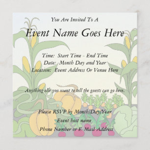 Vegetable Garden Invitation