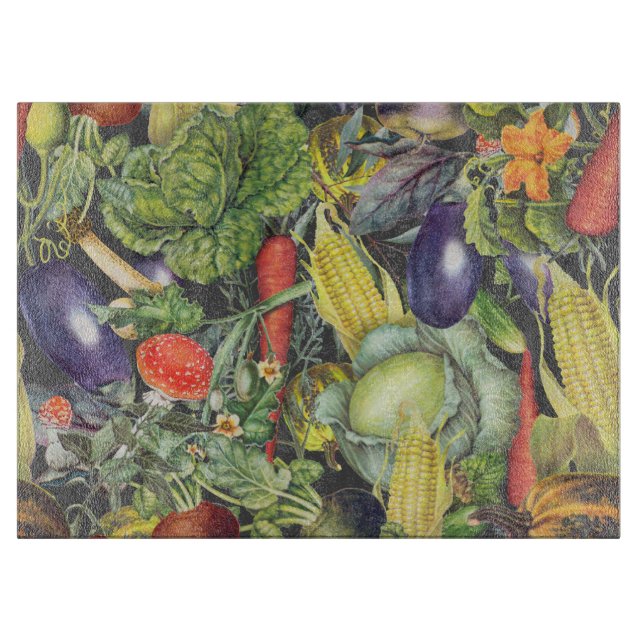 Vegetable Garden Menagerie   Cutting Board (Front)