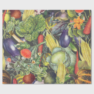 Vegetable Garden Menagerie Wrapping Paper