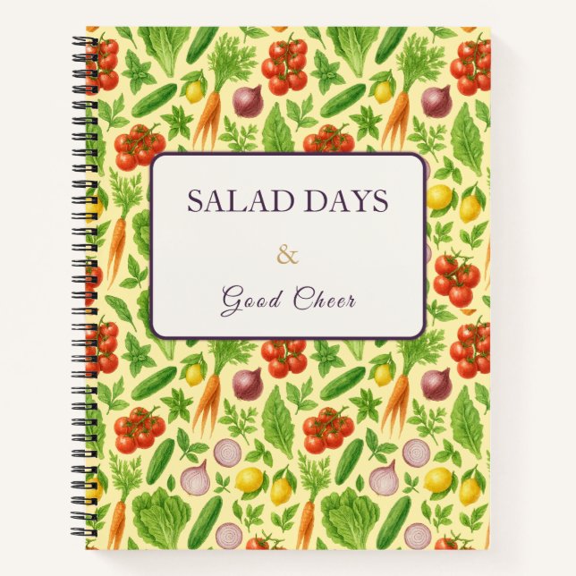 Vegetable Garden Notebook — Soft Lemon (Front)