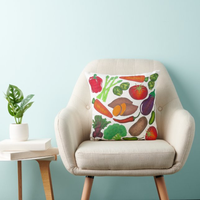 Vegetable Garden Produce Greenmarket Veggies Cushion (Chair)