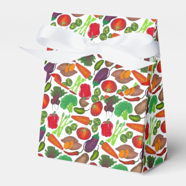 Vegetable Garden Produce Greenmarket Veggies Favour Box (Front Side)