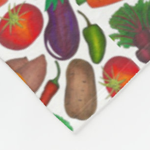 Vegetable Garden Produce Greenmarket Veggies Fleece Blanket