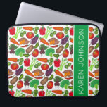 Vegetable Garden Produce Greenmarket Veggies Laptop Sleeve<br><div class="desc">Design features an original marker illustration of an assortment of fresh garden vegetables: peppers, asparagus, brussels sprouts, carrots, tomatoes, eggplant, yams, russet potatoes, chilli peppers, beets, broccoli and jalapeños. This veggie design is also available on other products. Don't see what you're looking for? Need help with customisation? Contact Rebecca to...</div>