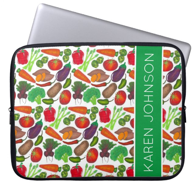 Vegetable Garden Produce Greenmarket Veggies Laptop Sleeve (Front)
