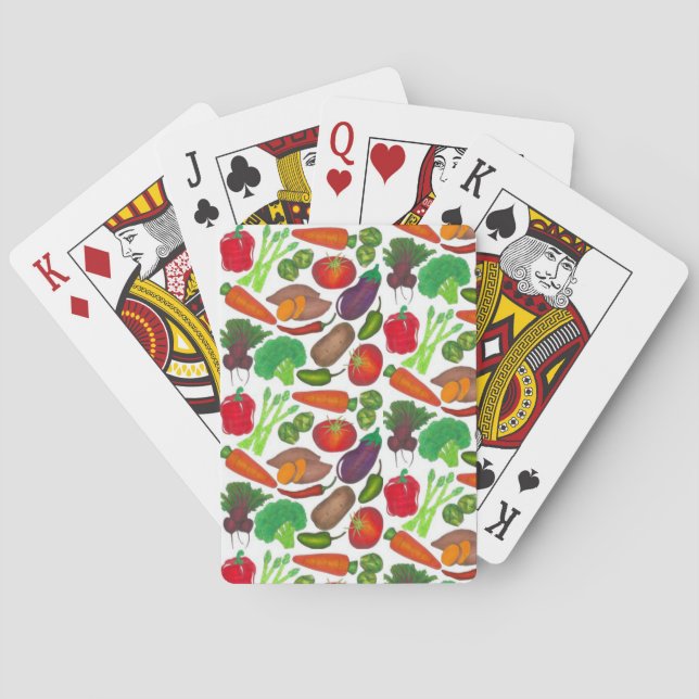 Vegetable Garden Produce Greenmarket Veggies Playing Cards (Back)