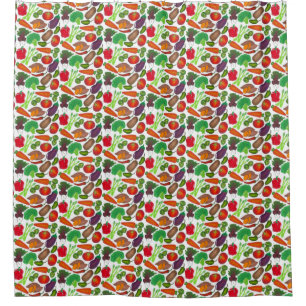 Vegetable Garden Produce Greenmarket Veggies Shower Curtain