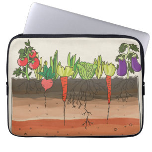 Vegetable garden soil earth layers art laptop case