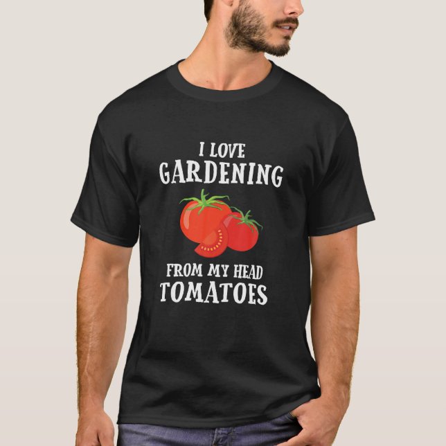 Vegetable Gardener Gardening Funny Pun Head T-Shirt (Front)