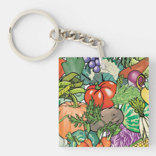 Vegetable Gardener Key Ring