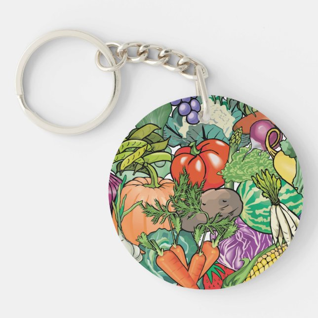 Vegetable Gardener Key Ring (Front)