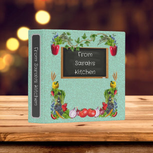 Vegetable Inspired Personalised Recipe 3 Ring Binder