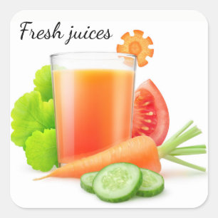 Vegetable juices square sticker