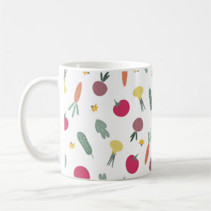 vegetable pattern coffee mug