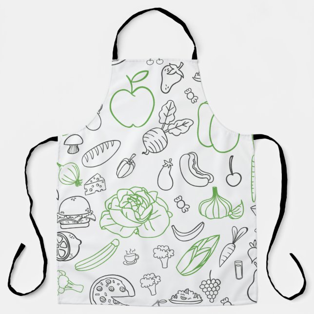Vegetable Pattern Large Apron (Front)