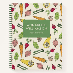 Vegetable pattern notebook