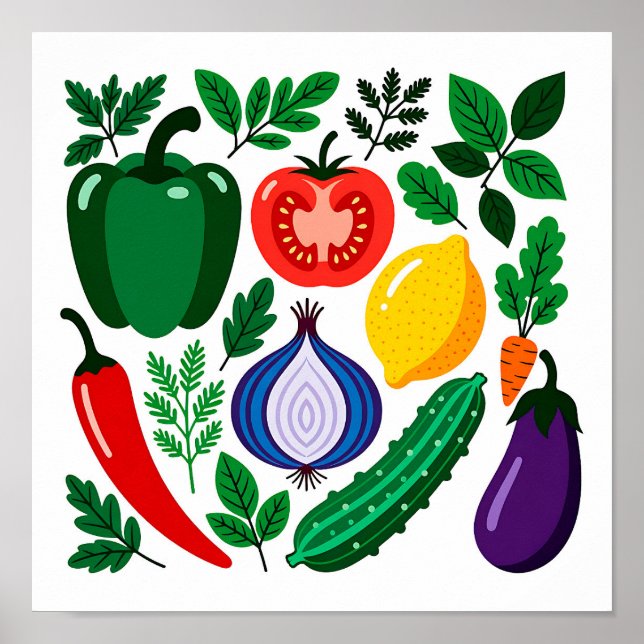 Vegetable pattern poster (Front)