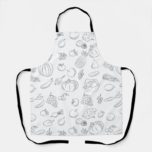 Vegetable pattern , sketch apron (Front)