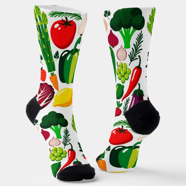 Vegetable pattern socks (Angled)