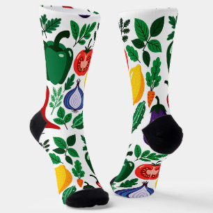 Vegetable pattern socks