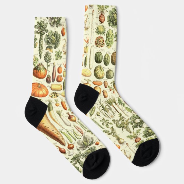 Vegetable Pattern Socks - Healthy Eating Art (Right)