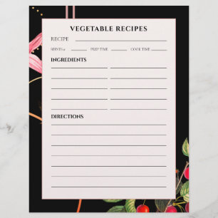 Vegetable Recipe Black Botanical Cherries