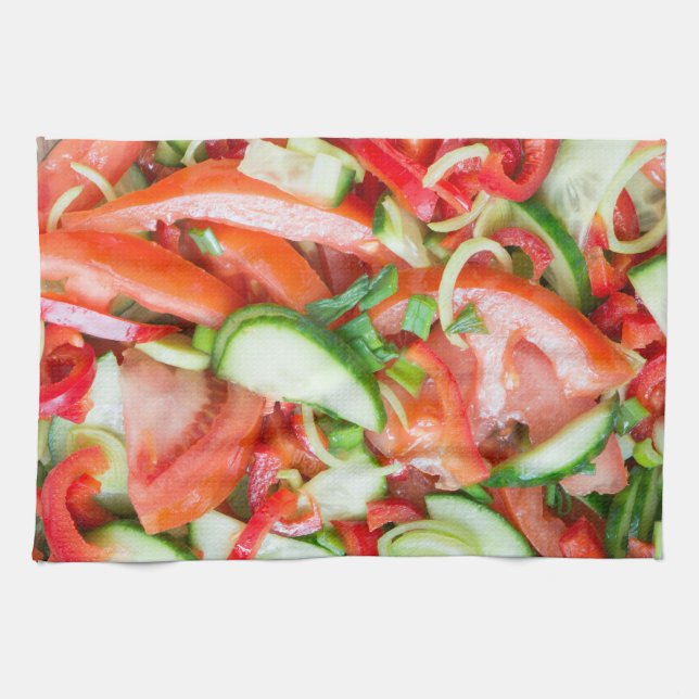 Vegetable salad tea towel (Horizontal)