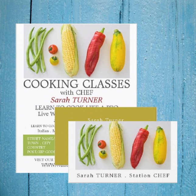 Vegetable Selection, Chef, Cooking Business Card (Creator Uploaded)