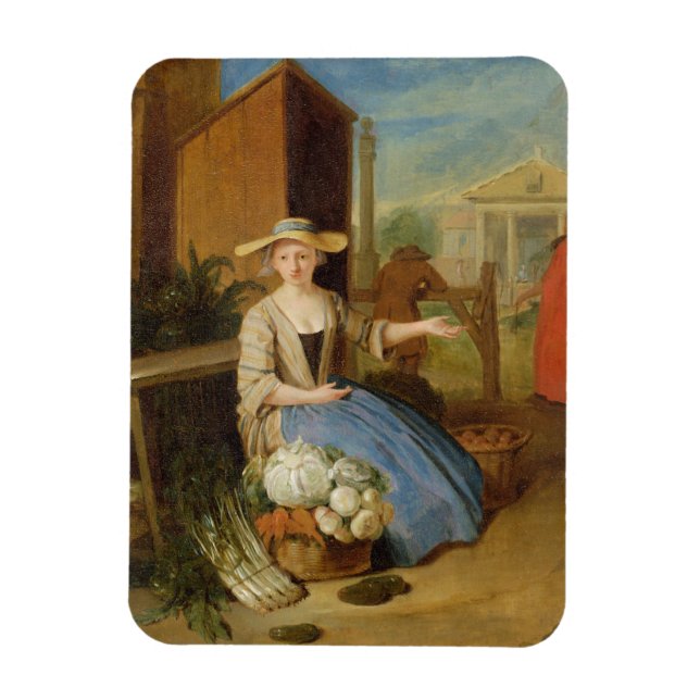 Vegetable Seller, Covent Garden, c.1726 (oil on pa Magnet (Vertical)