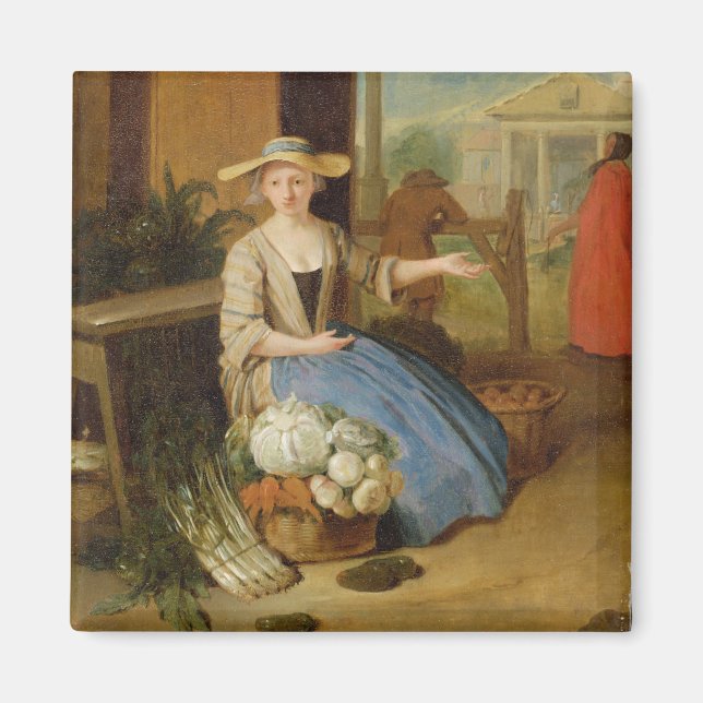 Vegetable Seller, Covent Garden, c.1726 (oil on pa Magnet (Front)