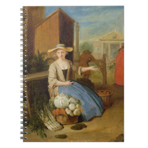 Vegetable Seller, Covent Garden, c.1726 (oil on pa Notebook