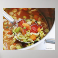 Vegetable soup in pan