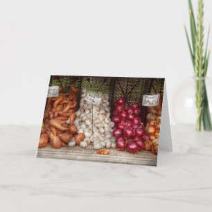 Vegetable - Sweet potatoes, Garlic, and Onions Card