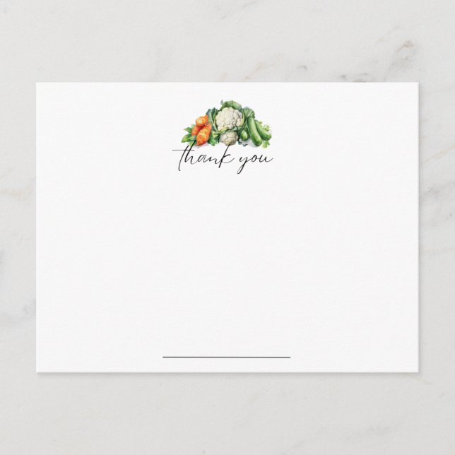 Vegetable Thank You Card (Front)