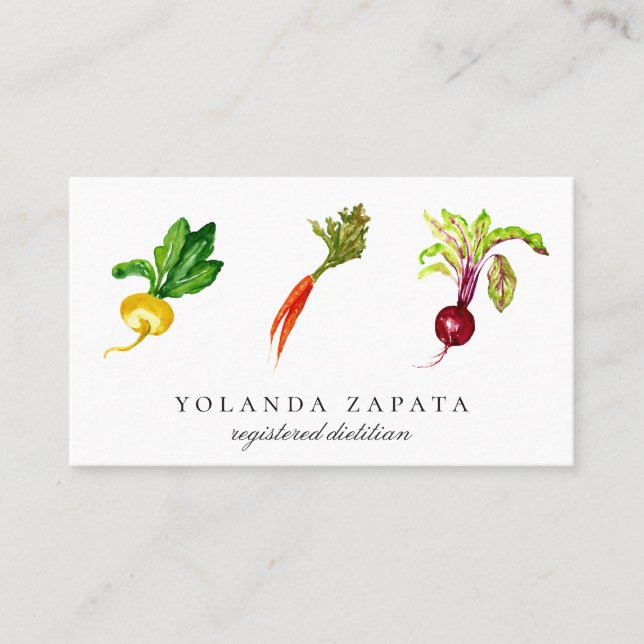 Vegetable Trio Business Cards (Front)