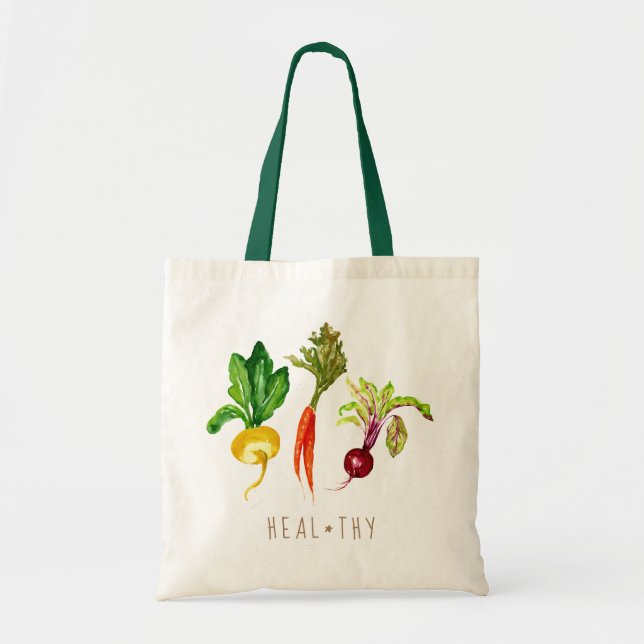 Vegetable Trio Heal*thy Tote Bag (Front)