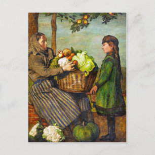 Vegetable Vendor Postcard