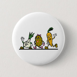 Vegetables 6 Cm Round Badge