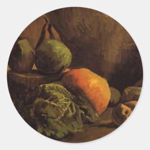 Vegetables and Fruit by Vincent van Gogh Classic Round Sticker