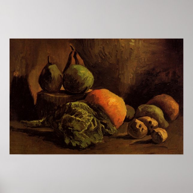 Vegetables and Fruit by Vincent van Gogh Poster (Front)