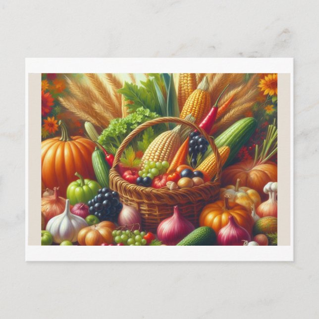 Vegetables and Fruit,  Postcard (Front)