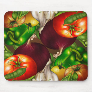 Vegetables and Herbs Organic Natural Fresh Food Mouse Mat