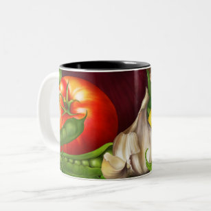Vegetables and Herbs Organic Natural Fresh Food Two-Tone Coffee Mug