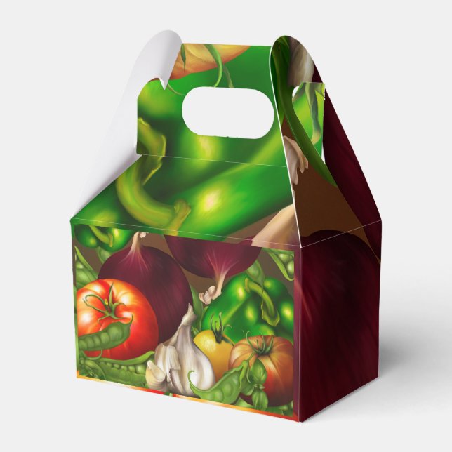 Vegetables and Herbs Organic Natural Veggies Food Favour Box (Back Side)