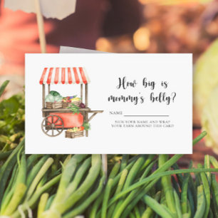 Vegetables baby shower - How big is mommy's belly Enclosure Card